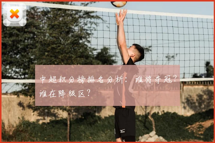 中超积分榜排名分析：谁将夺冠？谁在降级区？